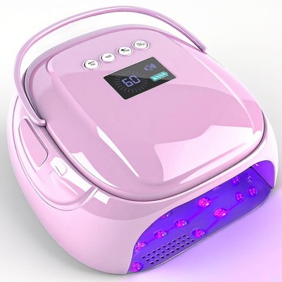 UV LED Nail Lamp 126W Rechargeable Cordless with 5200mAh Battery - Quick Drying