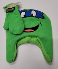Beanie Cap - Teenage Mutant Ninja Turtles TMNT Leonard Leo Mitten Set NEW Hat