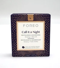 New Foreo Call It a Night Revitalizing Nourishing Ginseng Olive UFO Mask 7pc Set