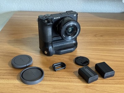 Sony A6500 Mirrorless Camera Bundle - Body, Kit Lens, Battery Grip, Charger