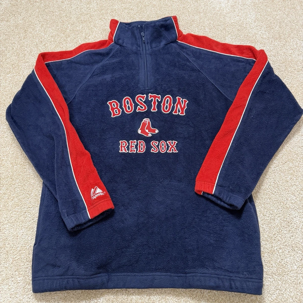 Pull Femme Majestic Boston Red Sox 1/4 Zippé – Taille S – Occasion