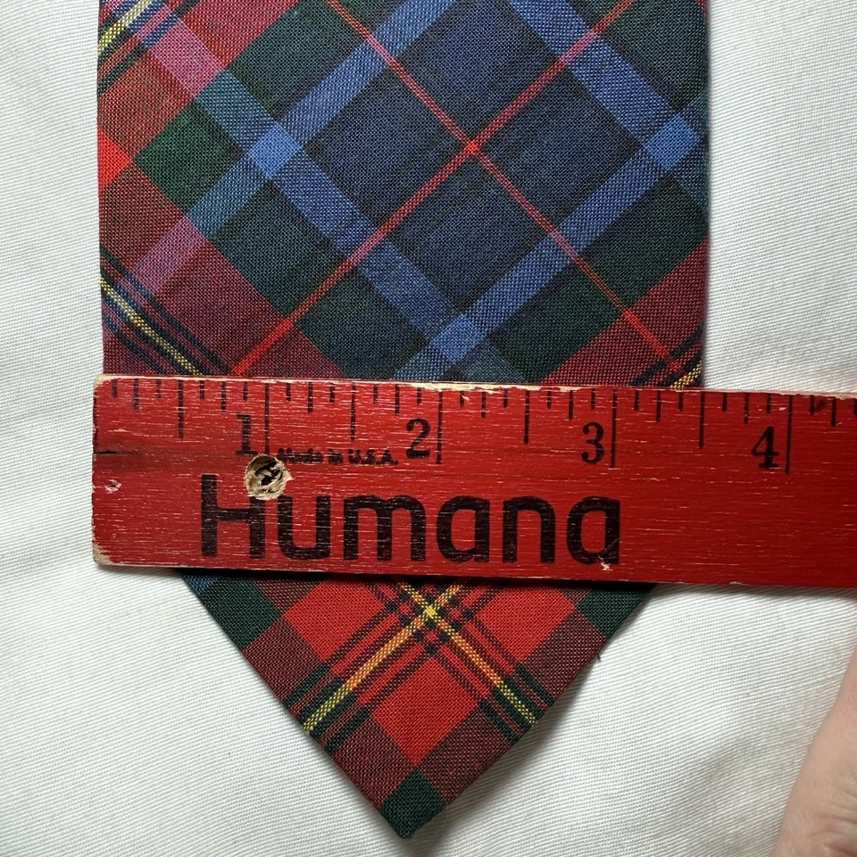 ВИНТАЖНЫЙ праздничный галстук в клетку ABERCROMBIE & FITCH - Изображение 3 из 3