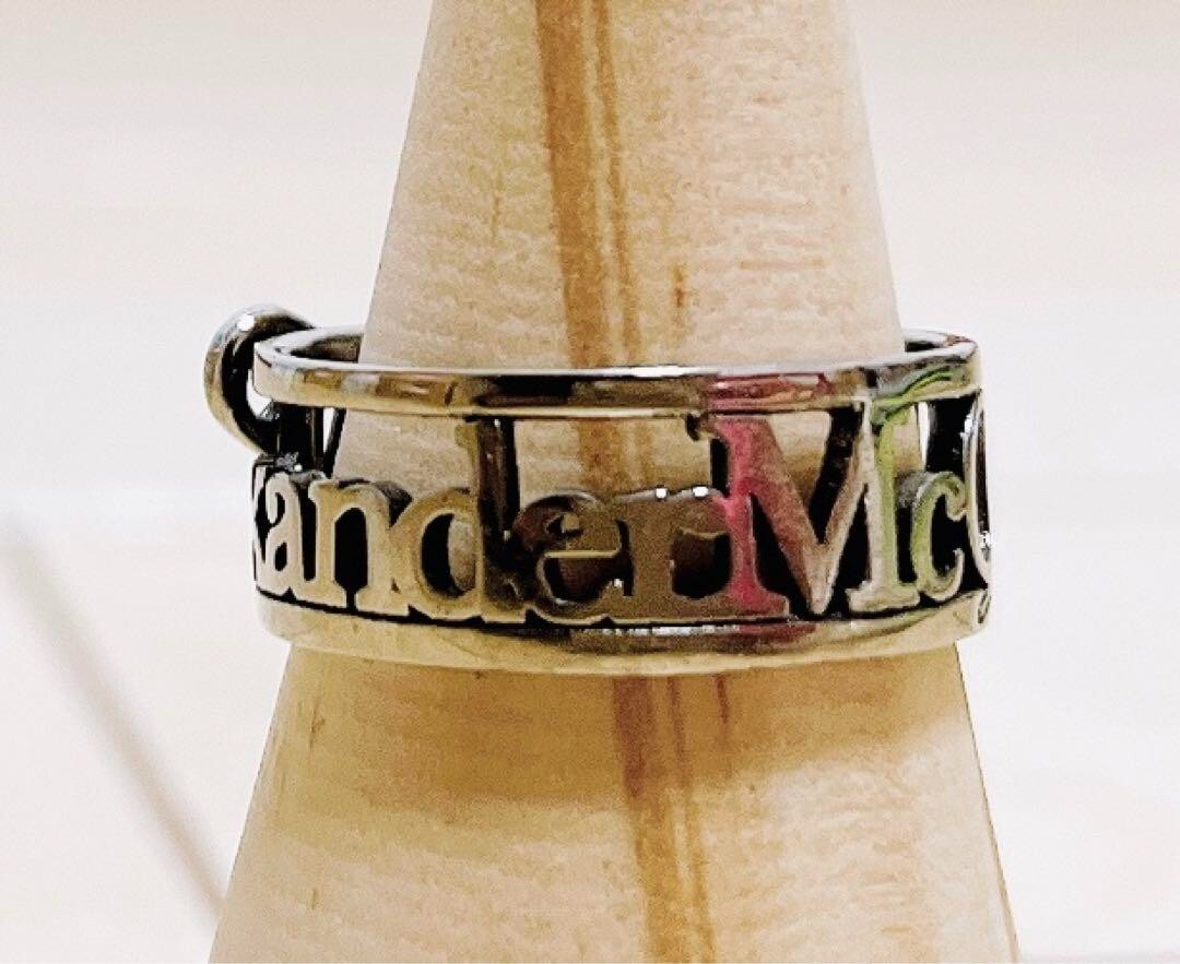 指輪・リング Identity Tag Ring - Alexander McQueen - l - llic Alexander Mcqueen Silver-tone Identity Tag Logo-engraved