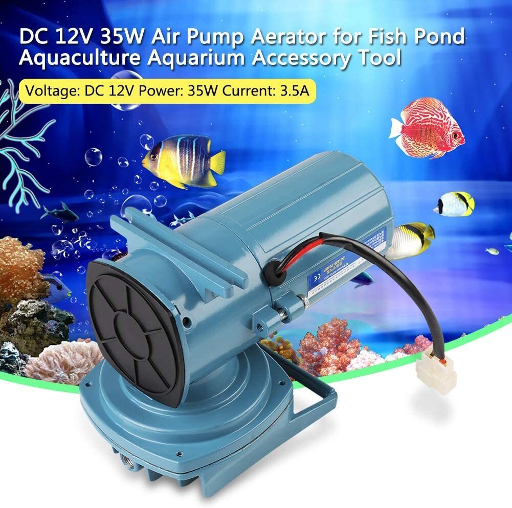 DC 12V 35W Aquarium Air Pump Oxygen Air Aerator Pump for Fish Pond 68L