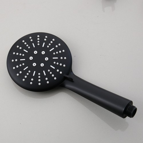 Juego de grifos de pulverización manual ducha de mano baño grifo mezclador negro montaje en pared - Imagen 9 de 9