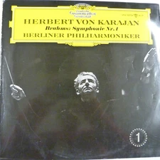 lp vinyl BRAHMS Symphony 1, Herbert v Karakjan Berlin Phil, LPM 18924