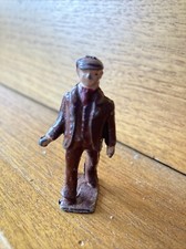 Britains Vintage Figure Man In Brown 3 Piece Suit With Flat cap