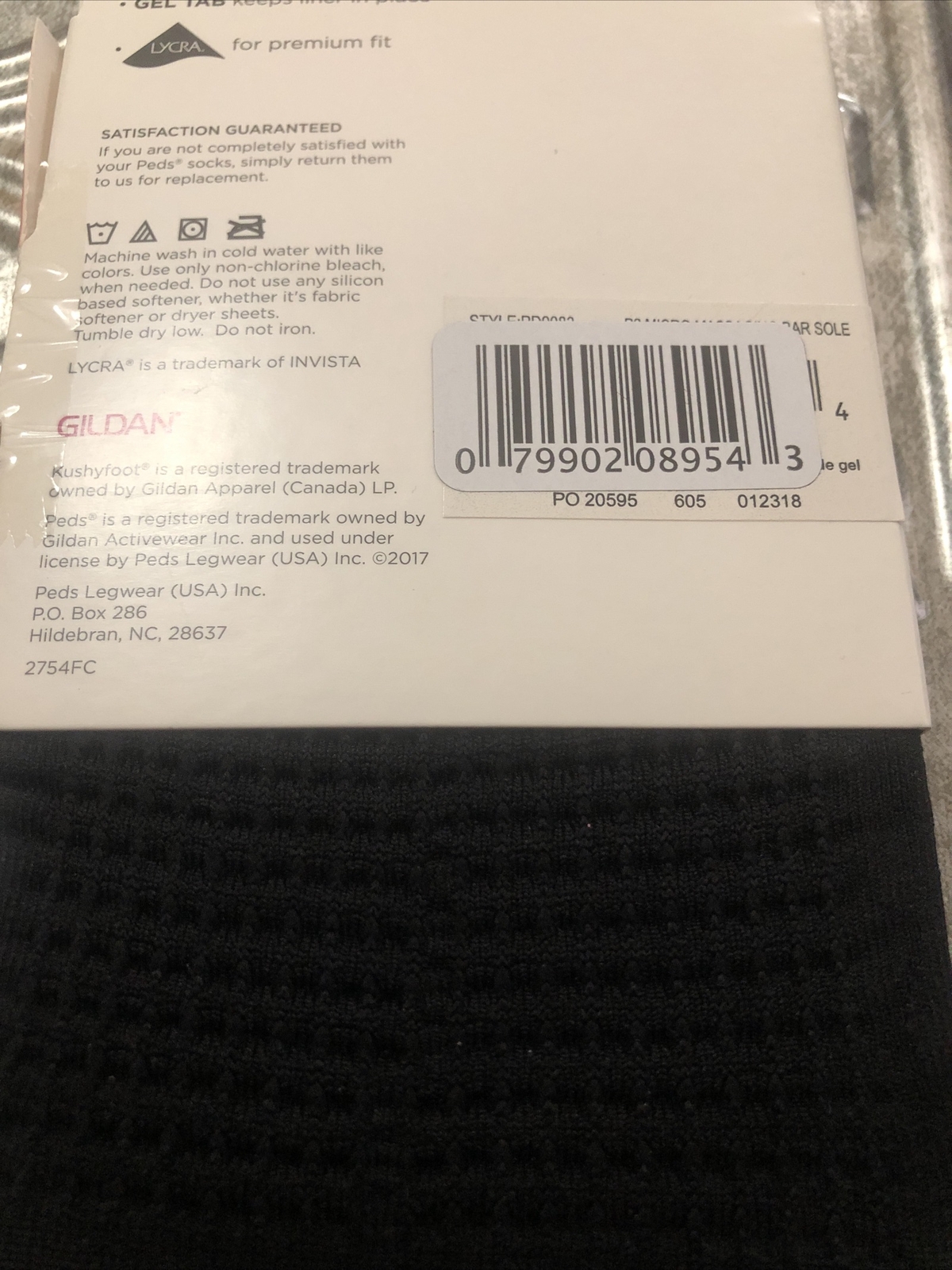 SAOLA Peds Fodera Taglio Ultra Basso con Suola Massaggiante Calze 2 Paia Nero Donna