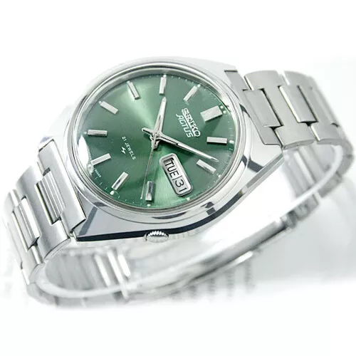 Vintage SEIKO 5 Actus R Automatic Day Date 21 Jewels SR Green Dial Mens  Watch