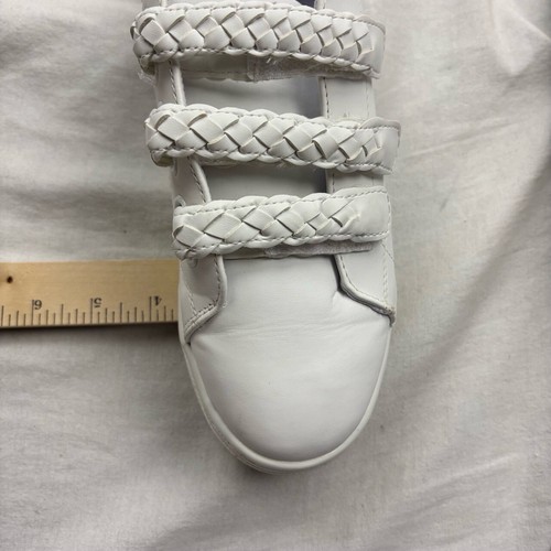 Lands End Womens / Girls Low-Top Sneakers White Hook Loop Fasteners US 5 - Picture 10 of 11