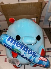 ZURU SNACKLES MENTOS MINT HUCH THE HIPPO 14" BLUE PLUSH STUFFED ANIMAL FAST SHIP