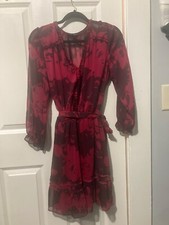 Red and black dress