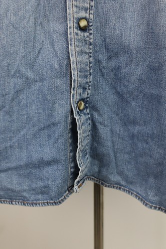 RIFLE CAMICIA JEANS UOMO TG. XL REGULAR MAN CASUAL VINTAGE SHIRT COTONE DENIM - Picture 4 of 8