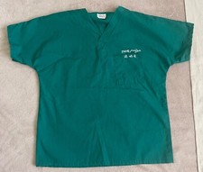 SCRUB Top Doctor Surgeon Nurse Orderly Green