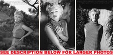 MARILYN MONROE STRIPED DRESS BEAUTY 3xRARE5X7 PHOTOS