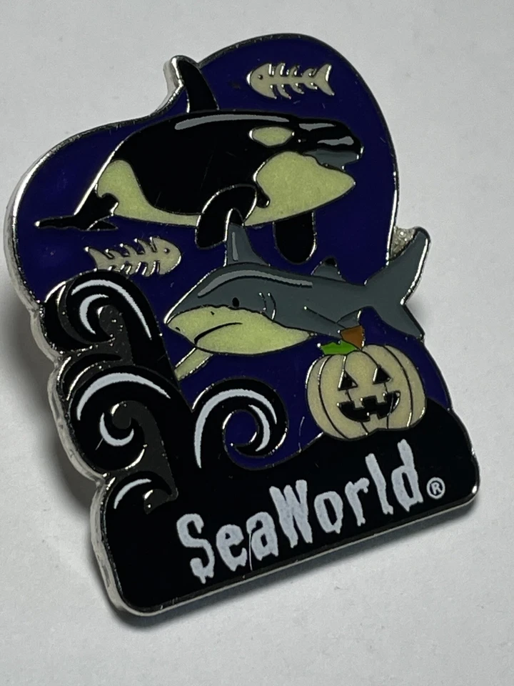 🎃限量版,海洋世界别针非常罕见,只有 1200 件 Orca Shark 南瓜 🎃 — 第 3/4 张图片