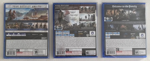 Assassin's Creed Unity, Syndicate, Odyssey 1st Print (PS4, New & Sealed) - Picture 2 of 2