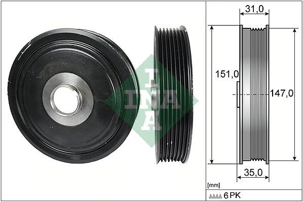 Schaeffler INA 544 0110 10 Riemenscheibe, Kurbelwelle Passend FüR Nissan-image