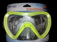 Shark Junior Swim Mask Wave Sports ages 6-12 Diving Snorkeling Yellow