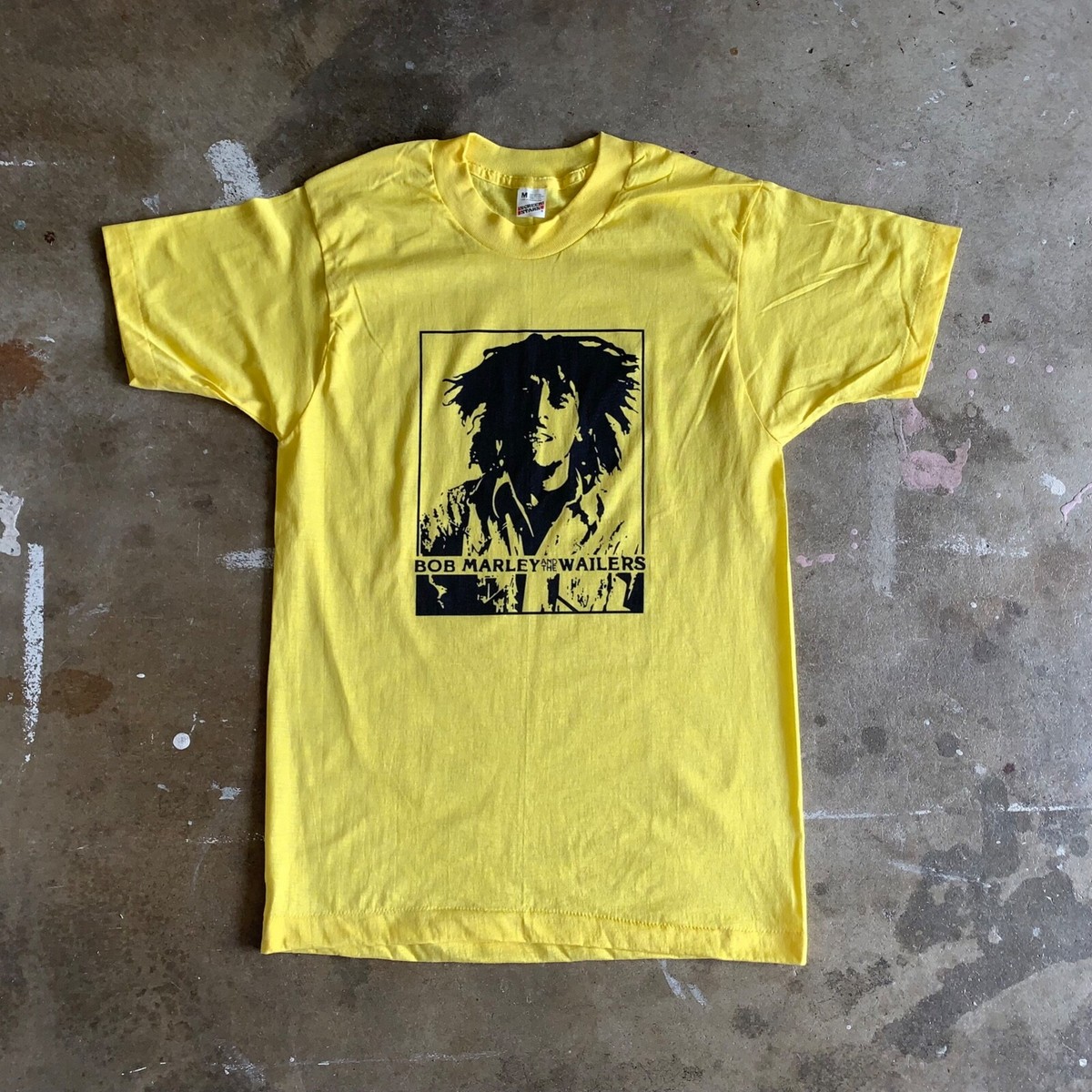 80s VINTAGE DEADSTOCK BOB MARLEY & THE WAILERS REGGAE T-SHIRT SZ S