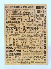 Hampton Art Stamps Birthday Text Sayings Sentiment Rubber Stamp
