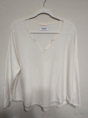 Max & Moi Paris ''Smile'' V-neck jumper - Ivory Sweater - Please READ