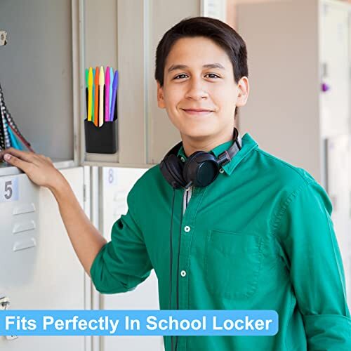Magnetic Pen Holder,2 Pack Magnetic Dry Erase Marker Holder with Generous Black - Picture 4 of 6