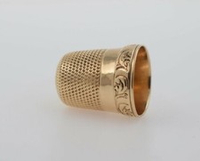 14K Yellow Gold Vintage Thimble