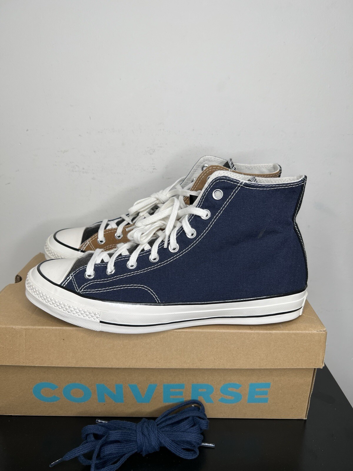DS Converse x Carhartt WIP Men’s Sz 11 Women’s 13 Chuck 70 Hi Renew Detroit Rare image 3