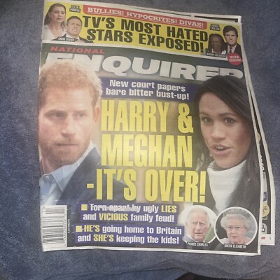 National Enquirer Magazine Prince Harry Meghan Markle Most Hated TV