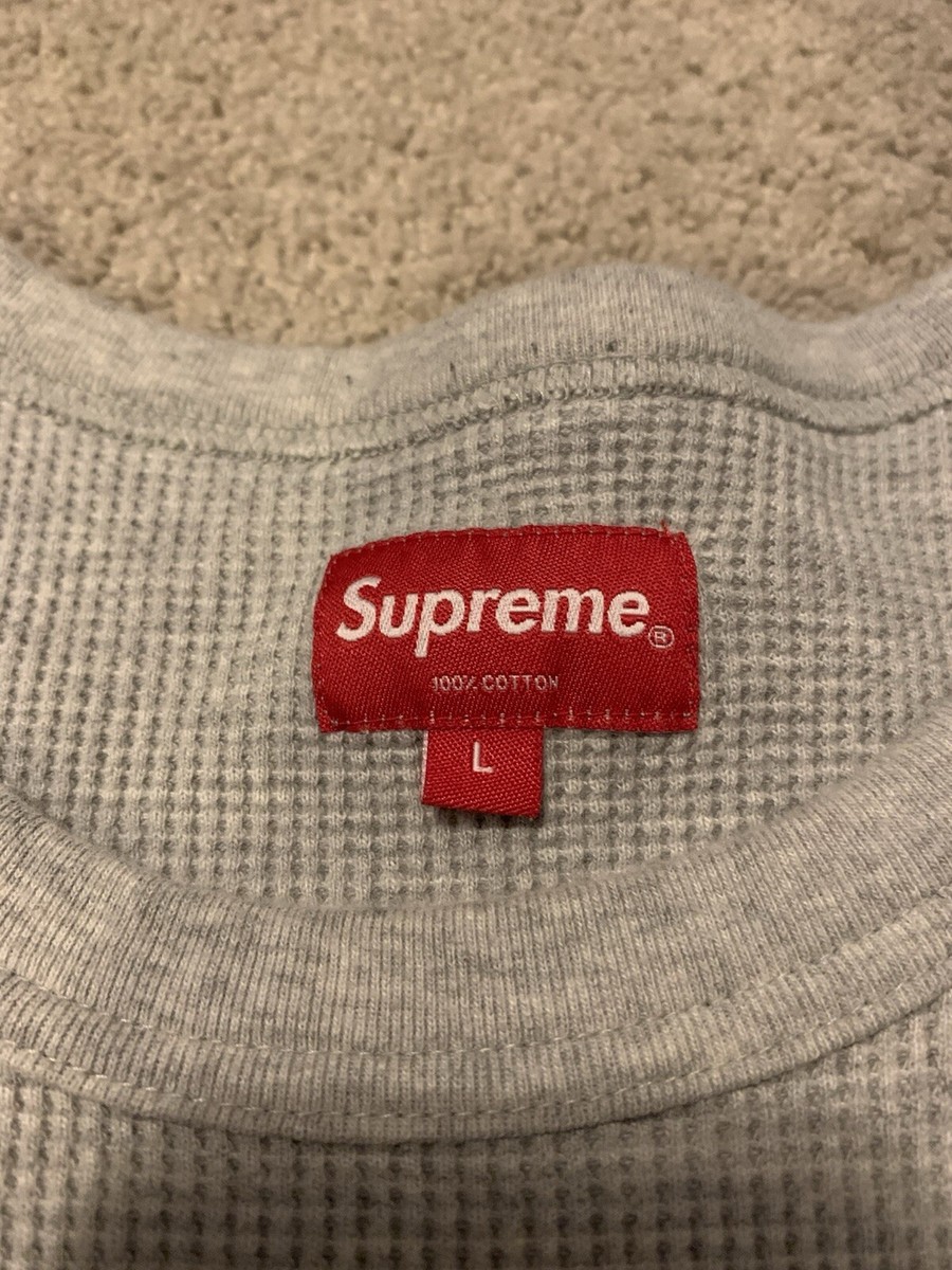Supreme Arc Logo L/S Thermal Gray Large | eBay