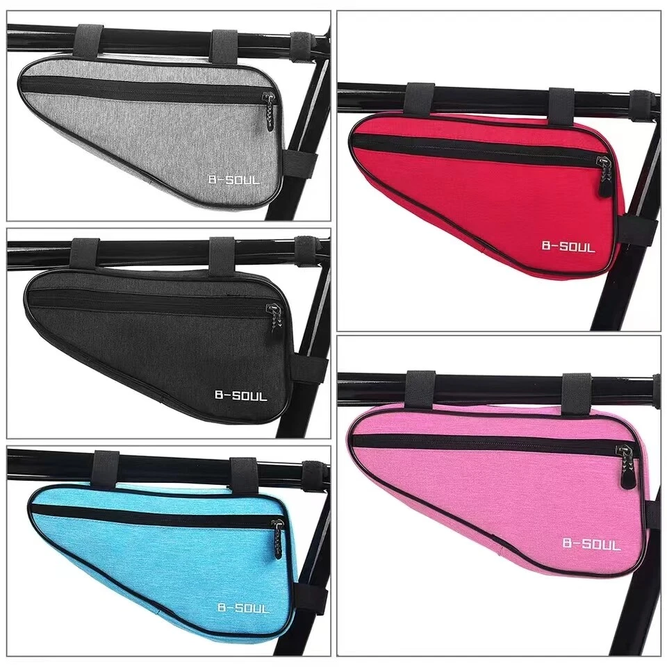Bolsa de sillín para cuadro de bicicleta triángulo resistente al agua carretera MTB bolsa de tubo superior Foto 2 de 4
