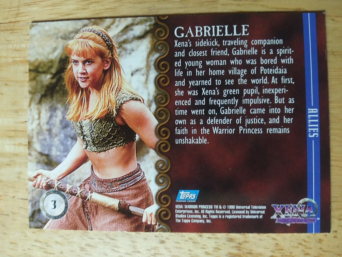 Gabrielle | 1996 Topps Xena Warrior Princess #3 Renee O'Connor | eBay