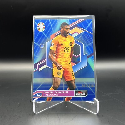 2023 Topps Finest Road to Euro 2024 - Blue /Aqua Vaporwave Denzel Dumfries /250