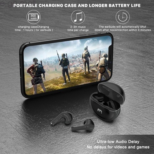 5.0 Wireless Earphone True Wireless Earbuds with Charging Case 27 Hours Playing - Picture 8 of 17