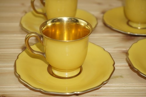 Rosenthal Ivory Yellow & Gold Gilted Demitasse Cup & Saucer Set More avail (B33) - Picture 16 of 19