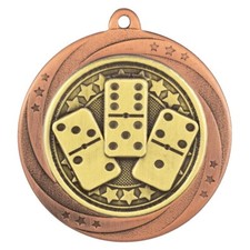 Dominoes Medal SuperStar Games Awards Medals & Ribbons + Optional Engraving