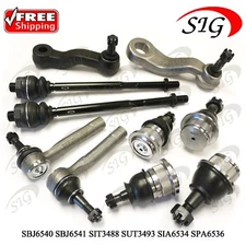For 1999 - 2006 GMC Sierra 1500 HD Front Ball Joint Tie Rod Pitman Arm 10PC Kit