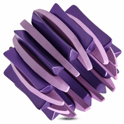 Bracciale Elasticizzato in Ametista e Calcedonio ( 14 mm circa
