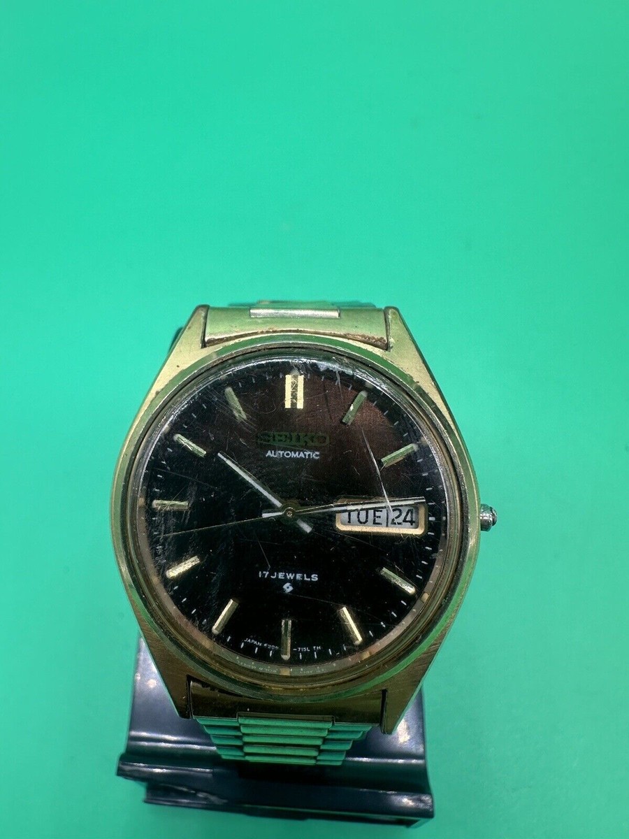 Vintage Seiko Automatic 17 Jewels 6309-7149 A2 Watch Brown Dial on