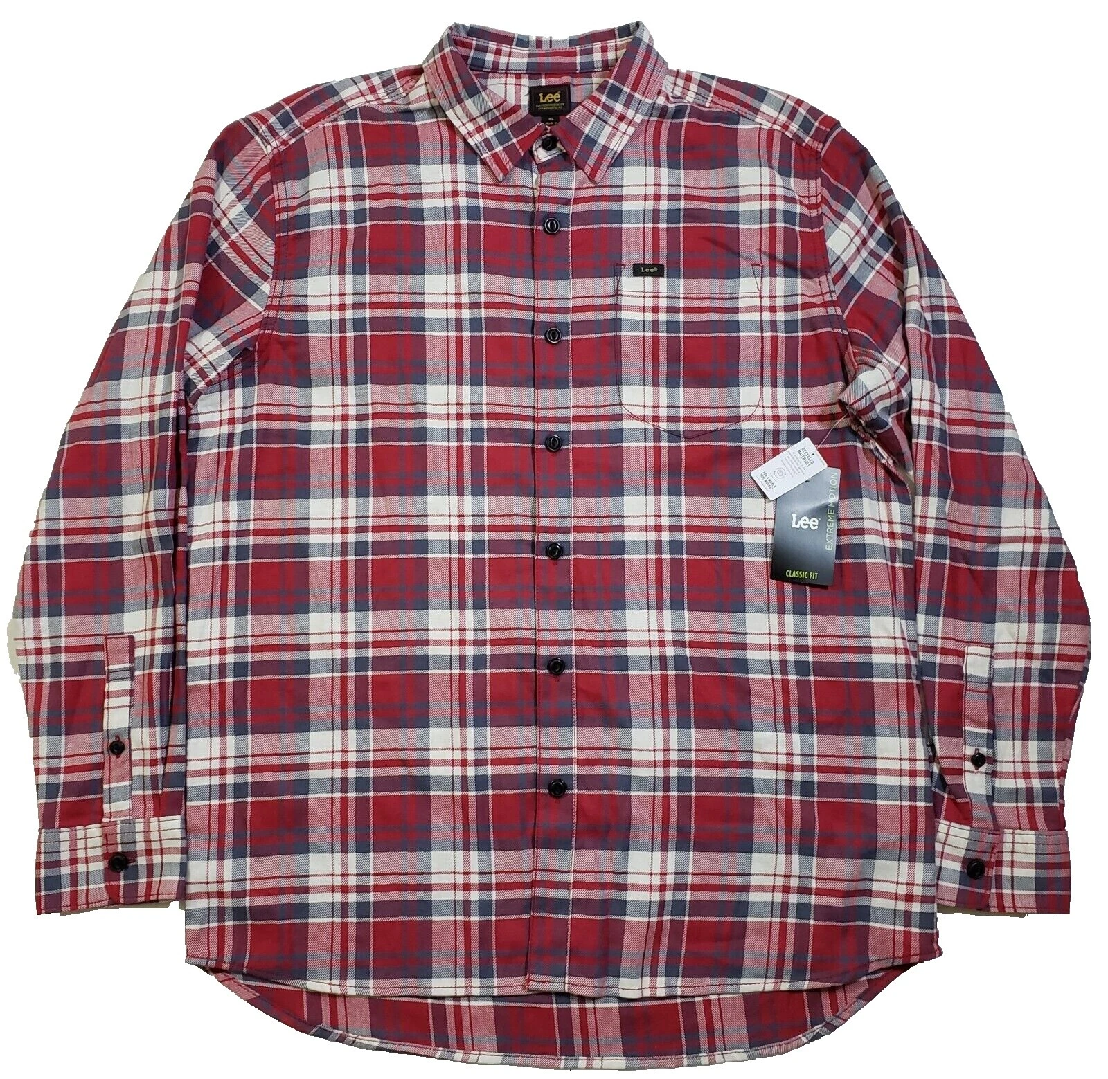 Lee Cotton Long Sleeve Casual Button-Down Shirts for Men