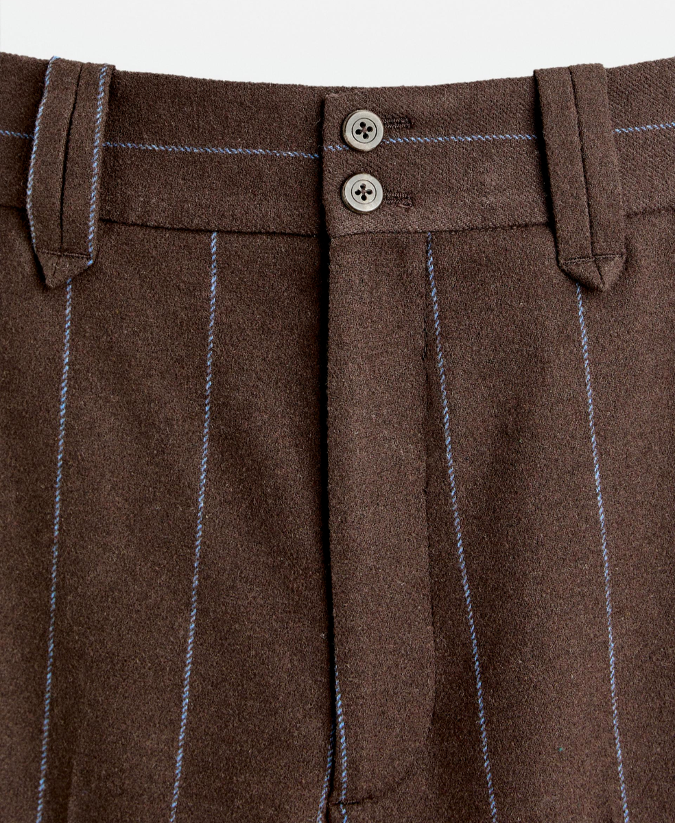Zara x Harry Lambert Striped Trousers Brown Blue W29 W30 W31 6273