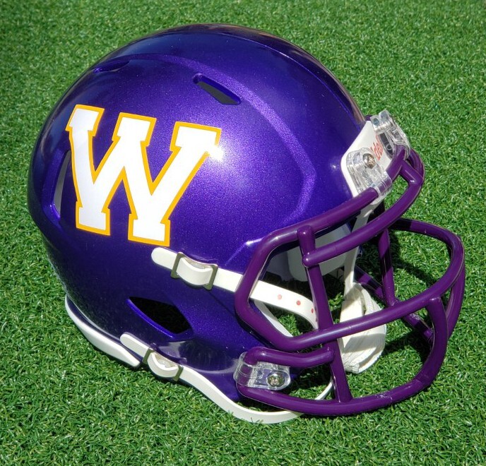 WESTERN ILLINOIS LEATHERNECKS FOOTBALL MINI HELMET,