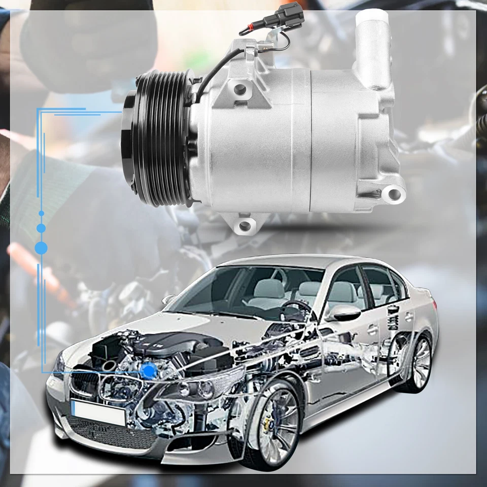 ?Compresor de aire acondicionado de CA para Nissan Pathfinder 2005-2010 para NV3500 2012-2020 4,0 L Foto 4 de 4