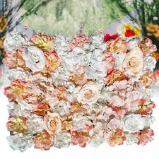 5PCS Artificial Silk Flower Wall Panel Floral Backdrop Party Wedding Decoration