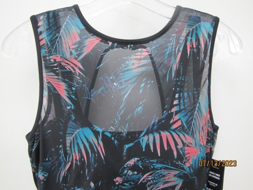 NWT Torrid 1 piece Swim Bathing Suit + Attached Cover Up Watercolor Black 0-D/DD - Picture 2 of 4