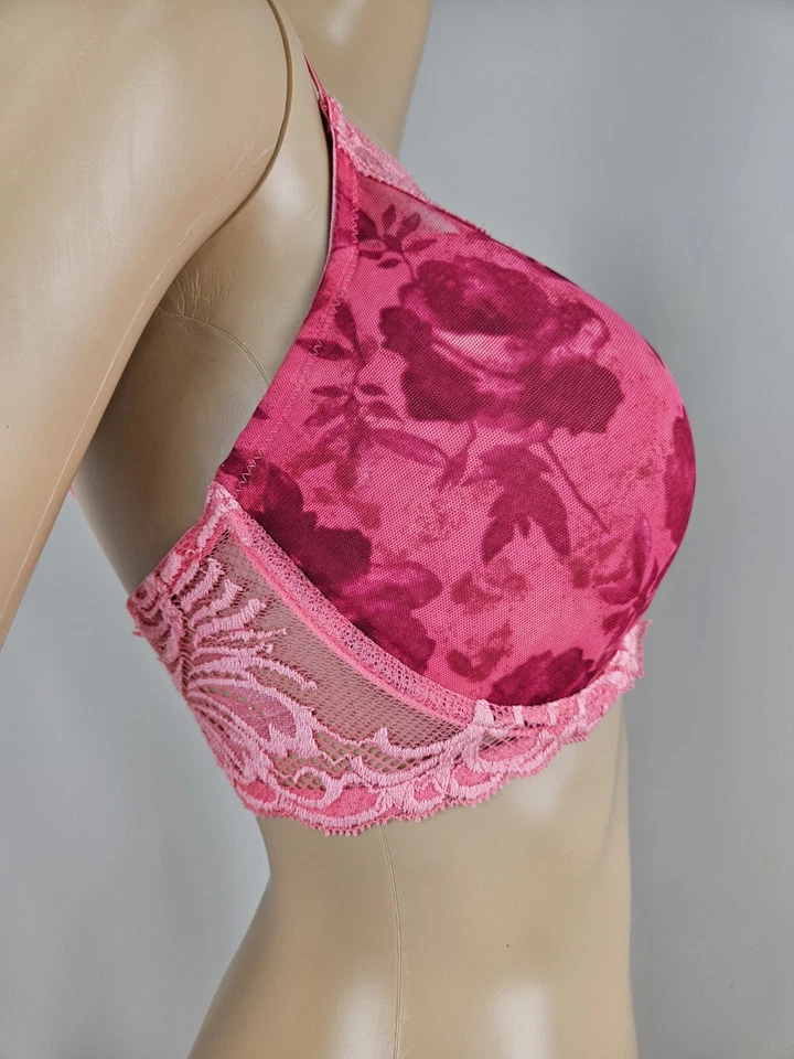 Natori Womens Bra 34DDD Lace Full Coverage Peach Red - Image 3 of 4