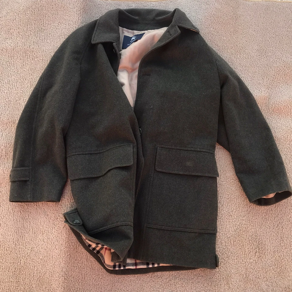 BURBERRY LONDON Jacket coat nova Check overcoat wool lined men's green olive 3 M - Image 2 of 4