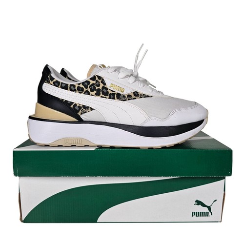 Sneakers donna Puma Cruise Rider stampa leopardata bianco/nero/beige US10 384199-01