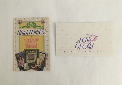 Vintage Cross Stitch Country Crafts Stitch Guide and Gold-Plated Needle